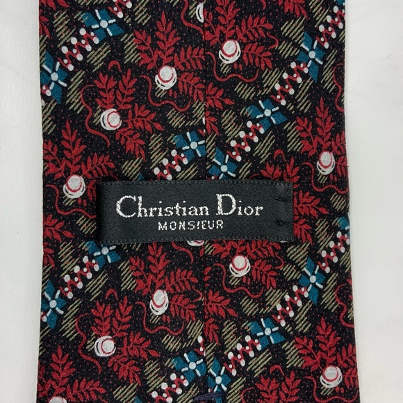 Christian Dior Monsieur Abstract patterned Silk Tie - Picture 3 of 4